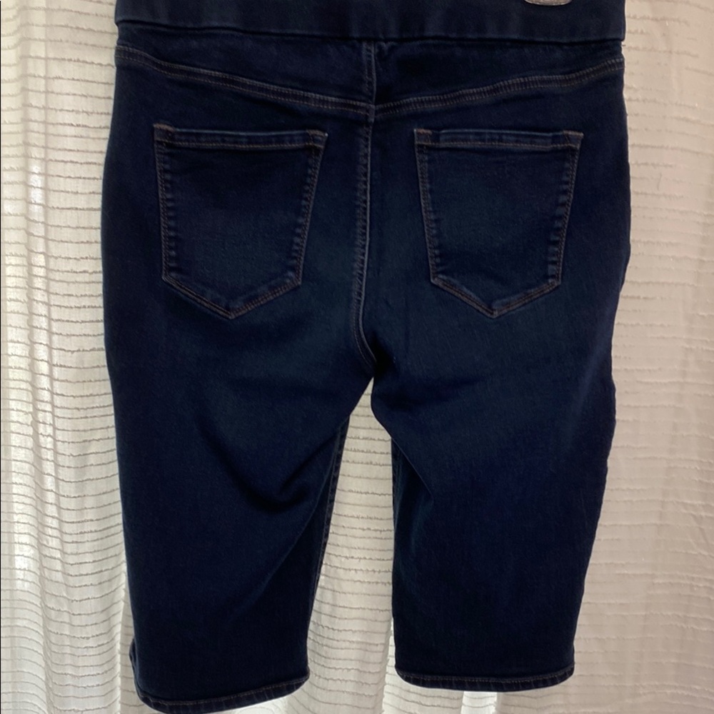 Nine West Dark Blue Jean Long Shorts - Picture 4 of 13